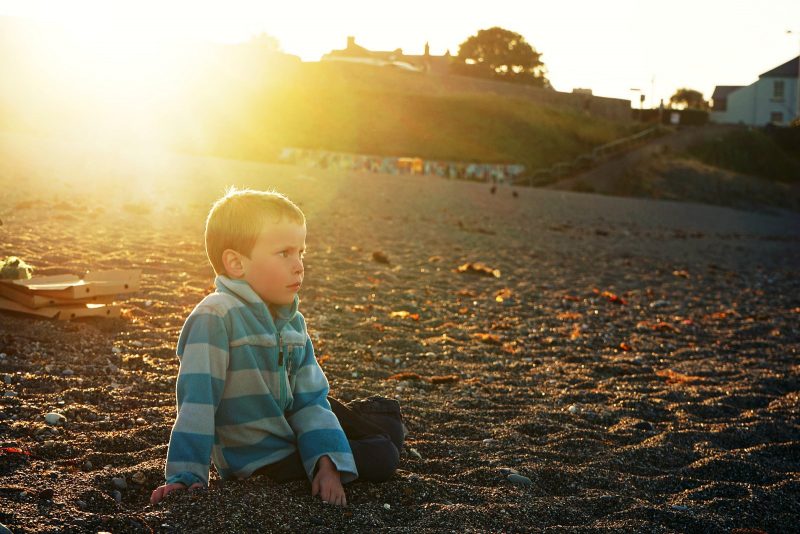 boy-beach-sunglow-sunset-sand-midsummer-ireland-wicklow
